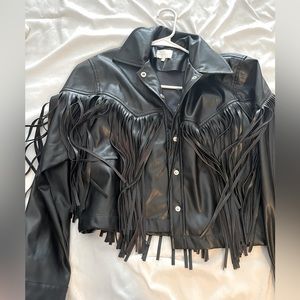 Black Fringe Jacket Perfect for Morgan Wallen Concert!